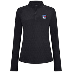 New York Rangers Levelwear Women's Spike Raglan Quarter-Zip Top - Black | NHL online