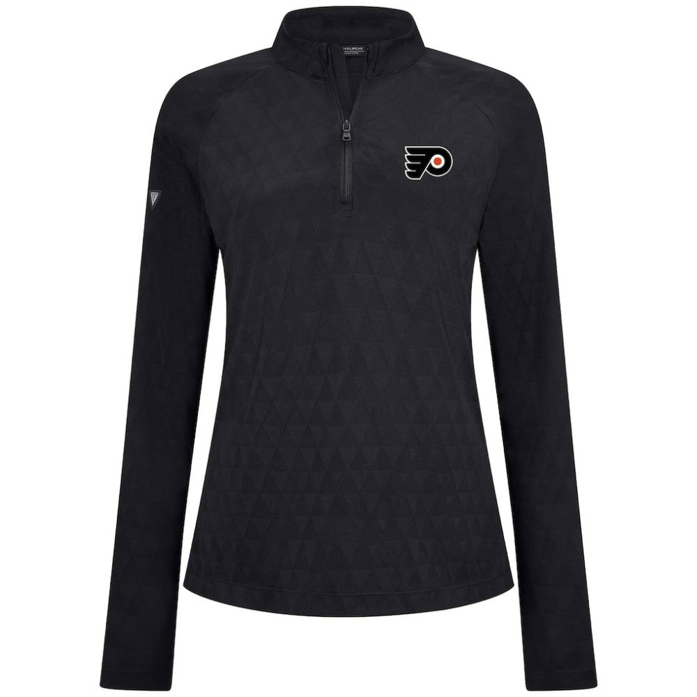 Philadelphia Flyers Levelwear Women's Spike Raglan Quarter-Zip Top - Black | NHL online