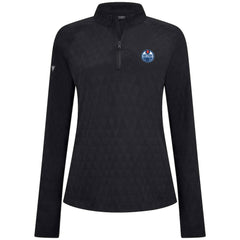 Edmonton Oilers Levelwear Women's Spike Raglan Quarter-Zip Top - Black | NHL online