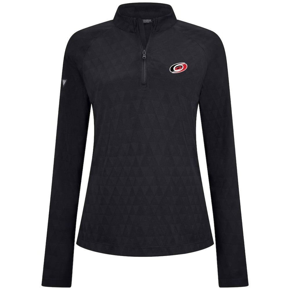 Carolina Hurricanes Levelwear Women's Spike Raglan Quarter-Zip Top - Black | NHL sale