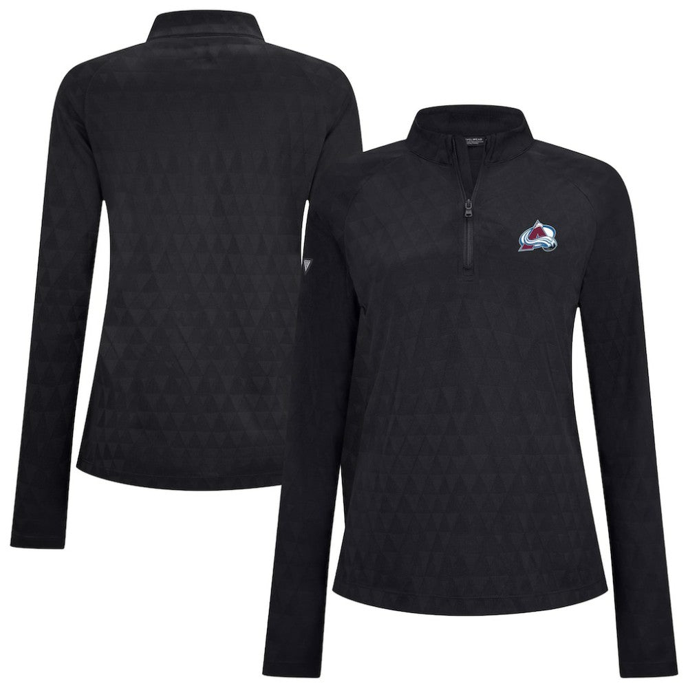 Colorado Avalanche Levelwear Women's Spike Raglan Quarter-Zip Top - Black | NHL online