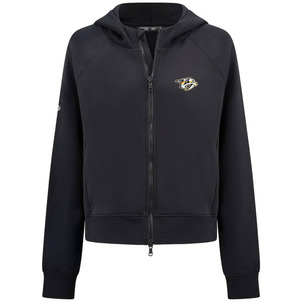 Nashville Predators Levelwear Women's Judd Raglan Full-Zip Hoodie - Black | NHL discount