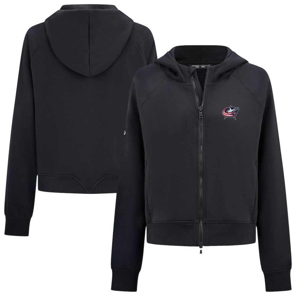 Columbus Blue Jackets Levelwear Women's Judd Raglan Full-Zip Hoodie - Black | NHL online