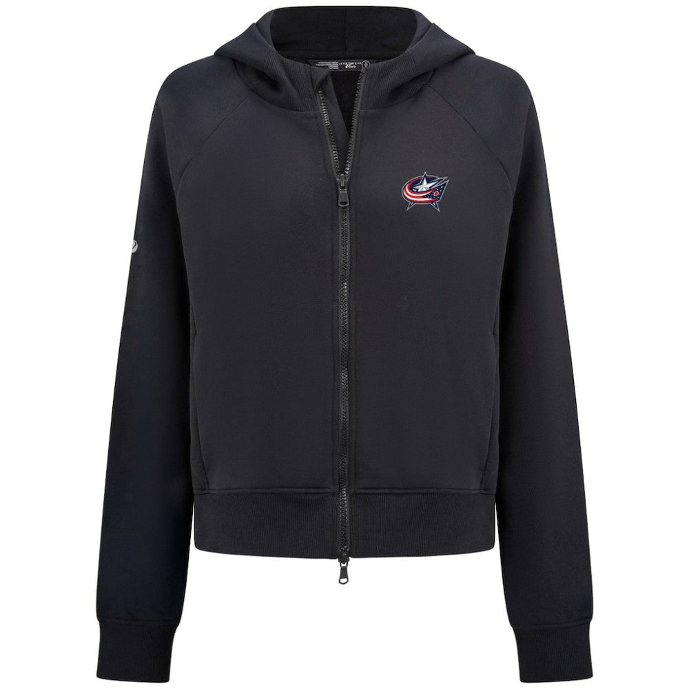 Columbus Blue Jackets Levelwear Women's Judd Raglan Full-Zip Hoodie - Black | NHL online