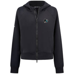 San Jose Sharks Levelwear Women's Judd Raglan Full-Zip Hoodie - Black | NHL Lifestyle