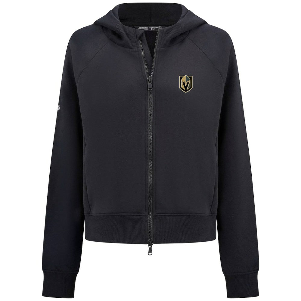 Vegas Golden Knights Levelwear Women's Judd Raglan Full-Zip Hoodie - Black | NHL discount