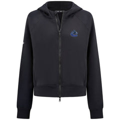 Vancouver Canucks Levelwear Women's Judd Raglan Full-Zip Hoodie - Black | NHL Clearance