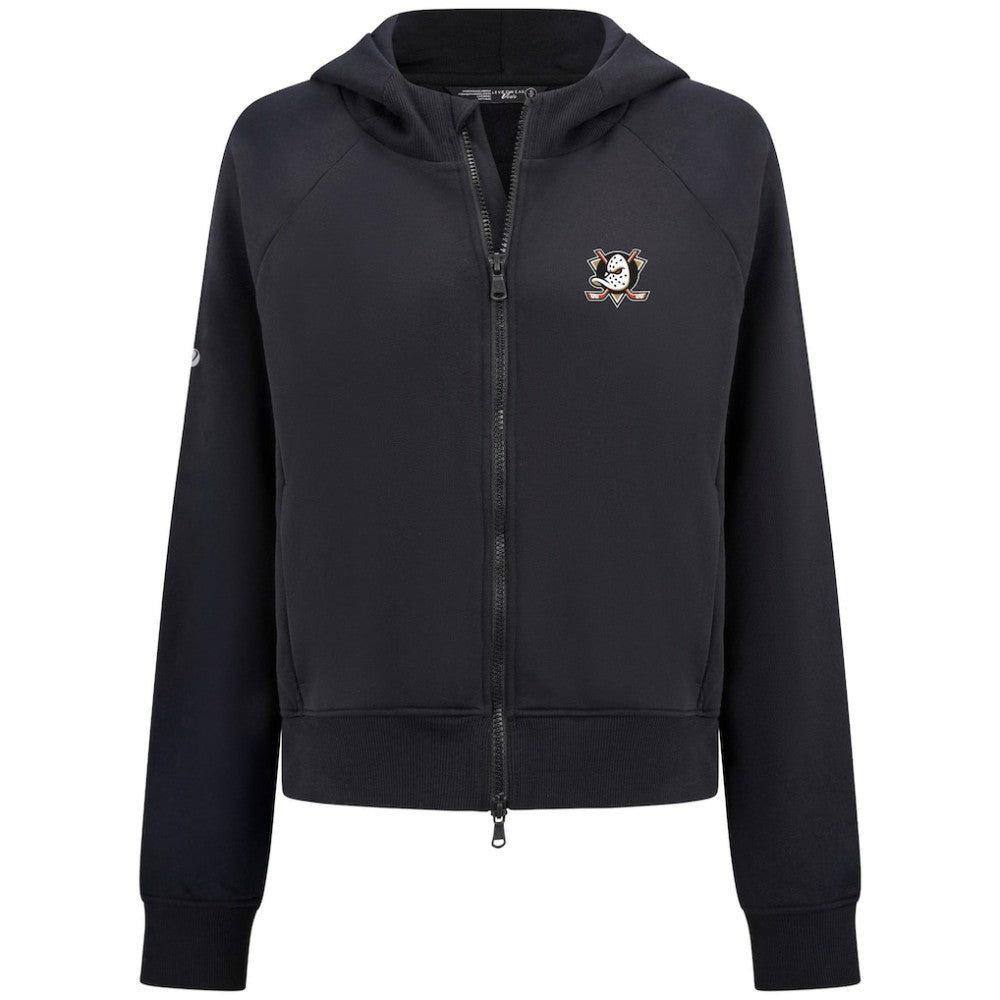 Anaheim Ducks Levelwear Women's Judd Raglan Full-Zip Hoodie - Black | NHL online