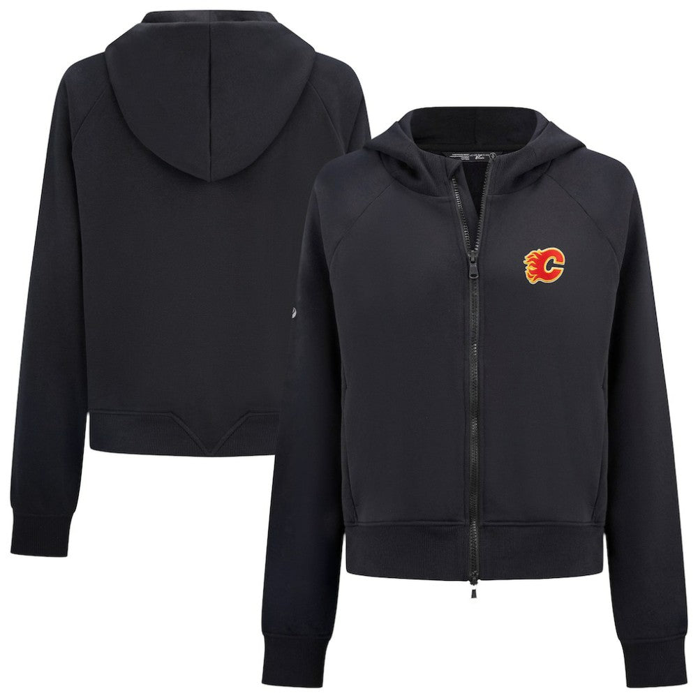 Calgary Flames Levelwear Women's Judd Raglan Full-Zip Hoodie - Black | NHL sale