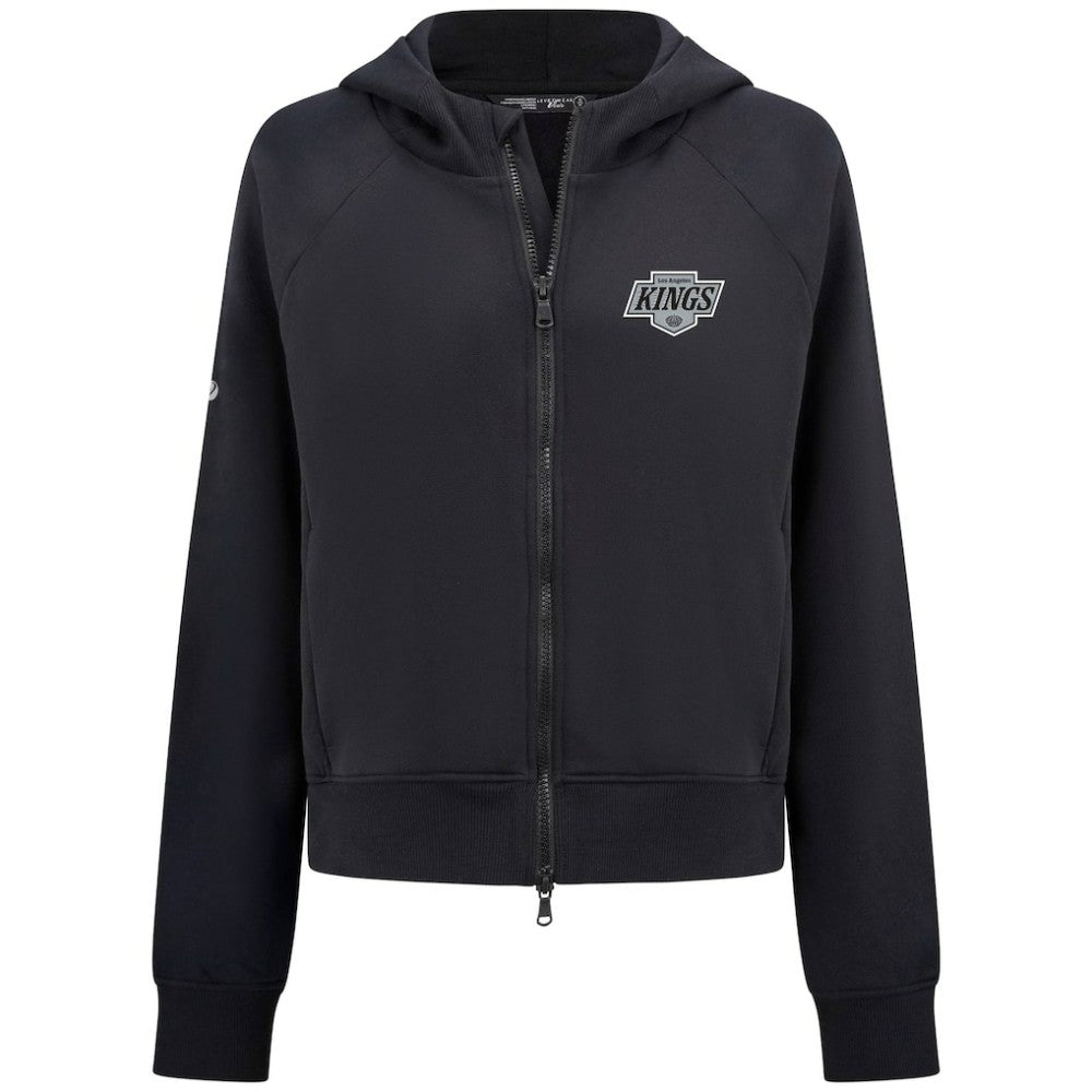 Los Angeles Kings Levelwear Women's Judd Raglan Full-Zip Hoodie - Black | NHL Clearance