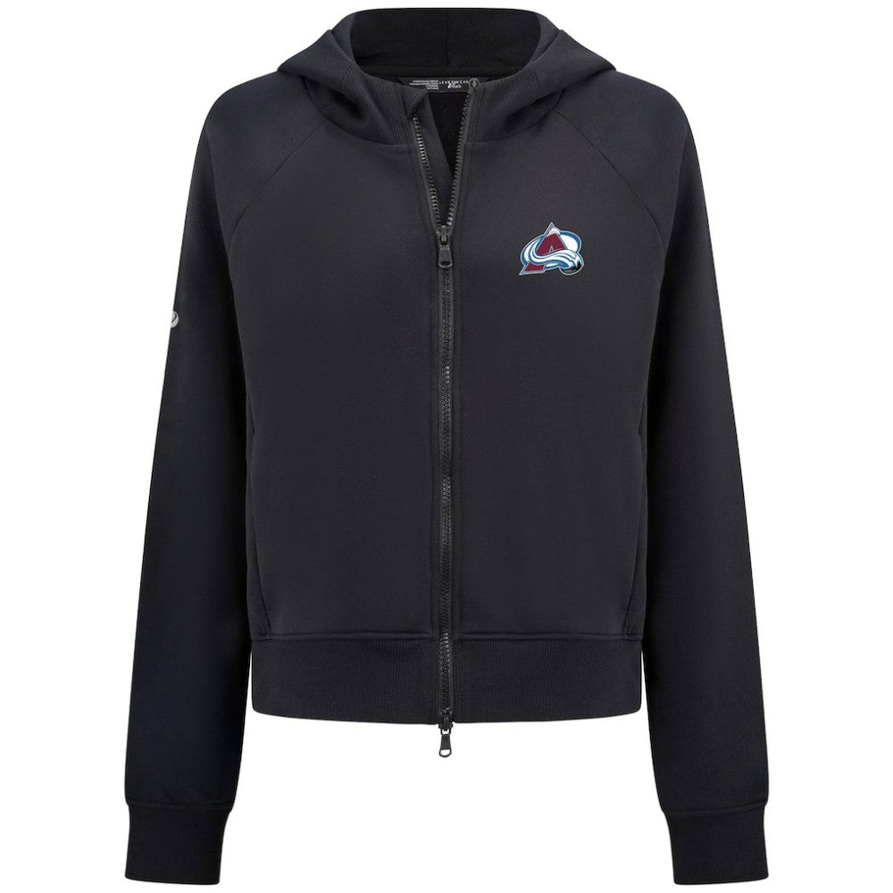 Colorado Avalanche Levelwear Women's Judd Raglan Full-Zip Hoodie - Black | NHL on sale