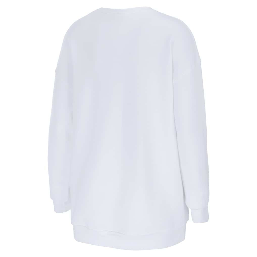 New England Patriots vs. Seattle Seahawks WEAR by Erin Andrews Women's Super Bowl LX Matchup Sweatshirt - White - NFL