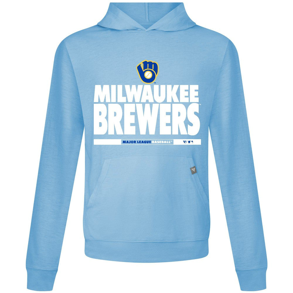 Milwaukee Brewers Levelwear Relay Center Stage Long Sleeve Hooded T-Shirt Near Me