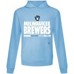 Milwaukee Brewers Levelwear Relay Center Stage Long Sleeve Hooded T-Shirt Near Me