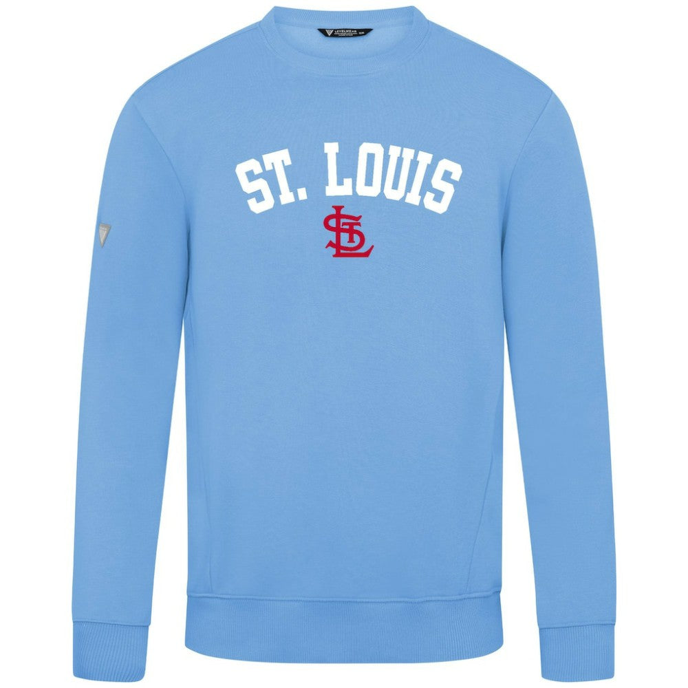 St. Louis Cardinals Levelwear Zane Felt Arch Pullover Sweatshirt Outlet