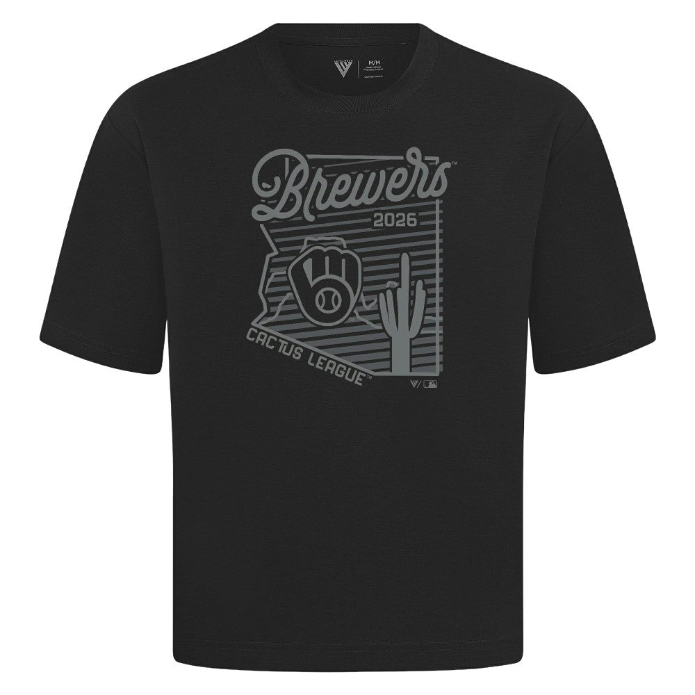Milwaukee Brewers Levelwear Sunrise Luxe Signature Knit T-Shirt for sale