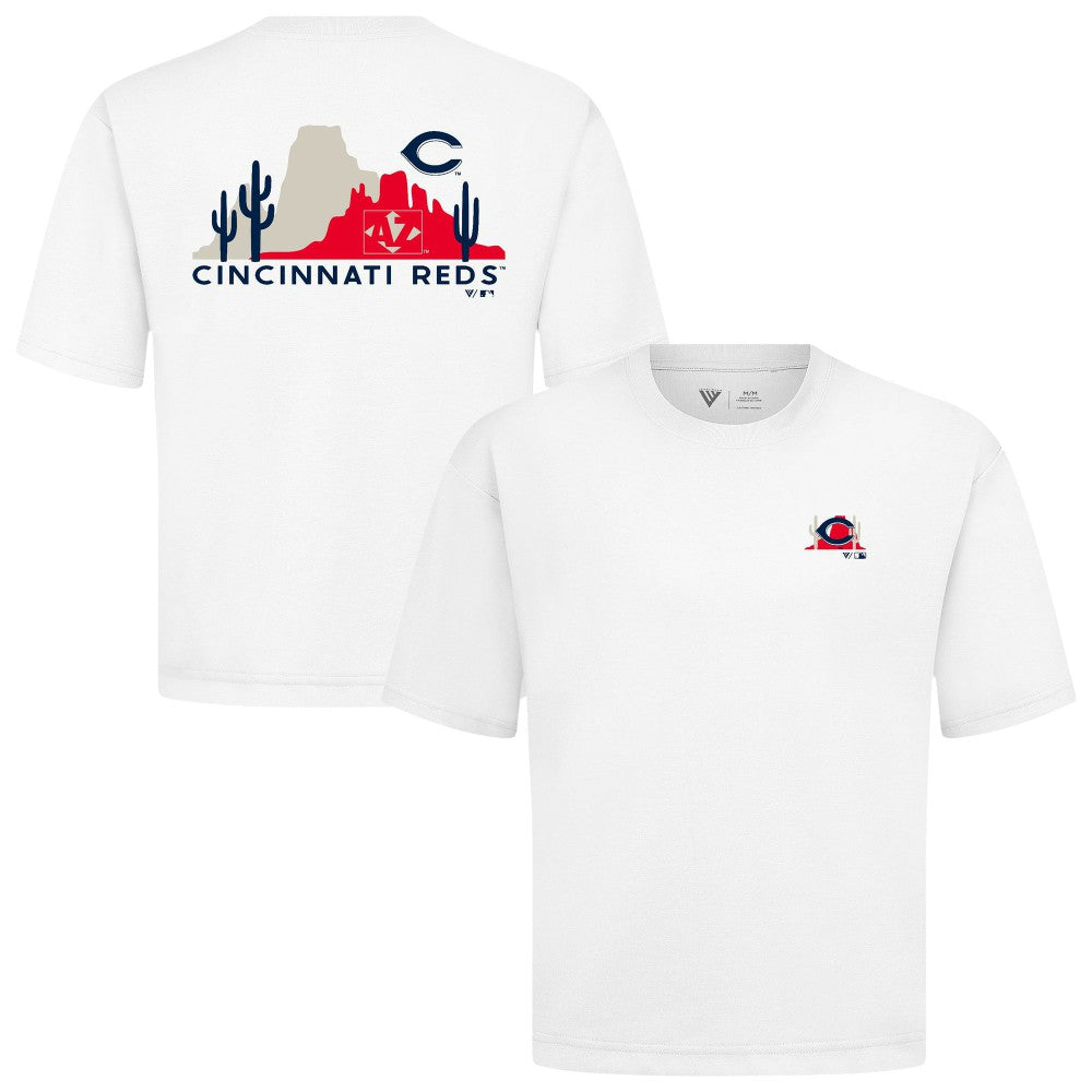 Cincinnati Reds Levelwear Panoramic Luxe Signature Knit T-Shirt Sale