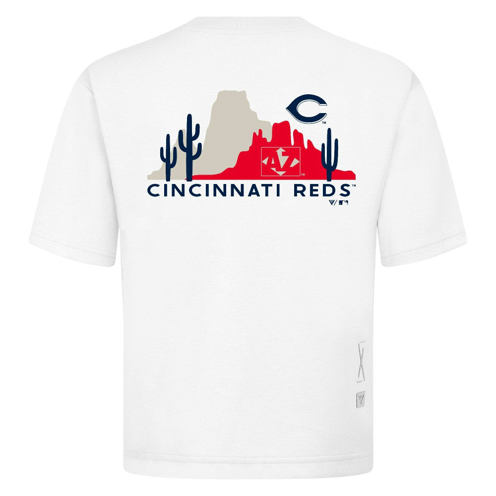 Cincinnati Reds Levelwear Panoramic Luxe Signature Knit T-Shirt Sale
