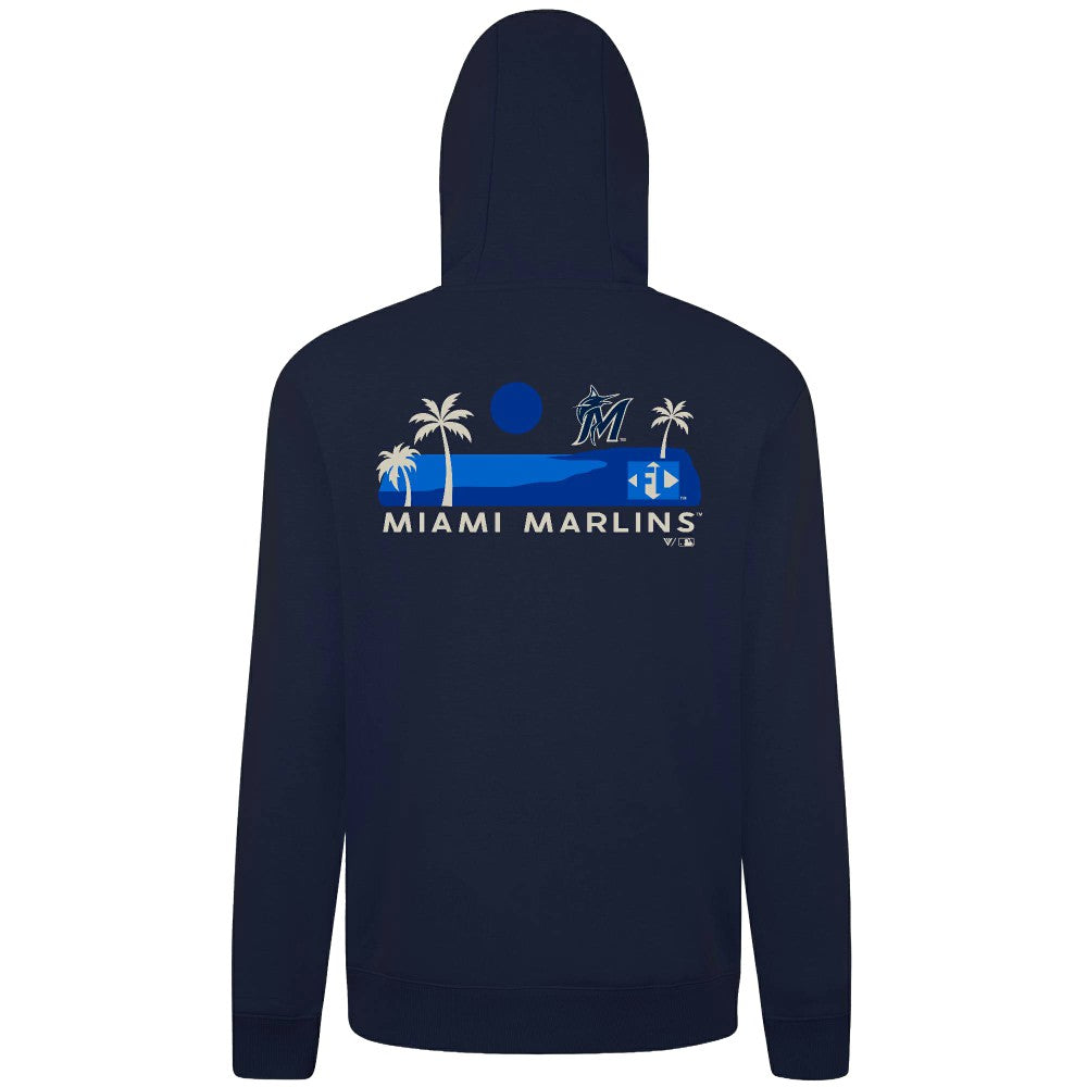 Miami Marlins Levelwear Panoramic Podium Hoodie Outlet