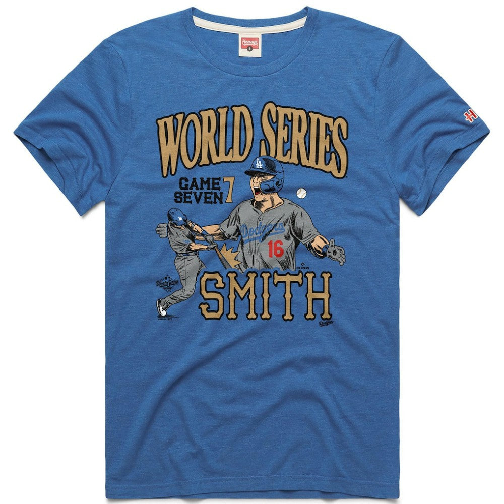 Will Smith Los Angeles Dodgers Homage Unisex 2026 Gold Collection Game Seven Tri-Blend T-Shirt Online