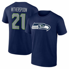 Devon Witherspoon Seattle Seahawks Icon Name & Number T-Shirt - College Navy - NFL