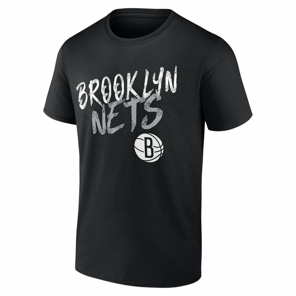 Brooklyn Nets Big & Tall Hustle Personalized Name & Number T-Shirt Black