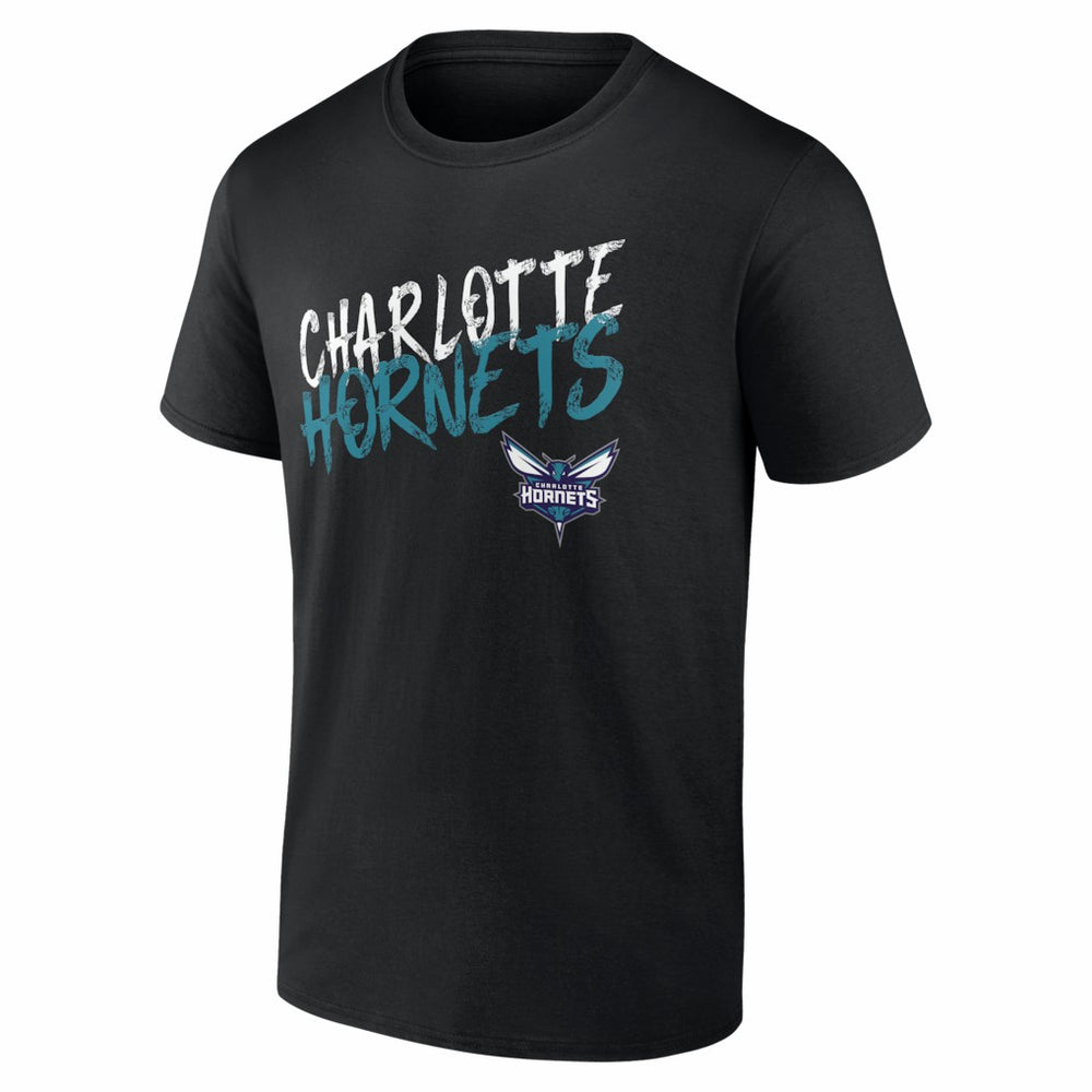 Charlotte Hornets Big & Tall Hustle Personalized Name & Number T-Shirt Black