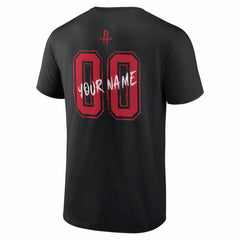 Houston Rockets Big & Tall Hustle Personalized Name & Number T-Shirt Black