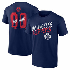 LA Clippers Big & Tall Hustle Personalized Name & Number T-Shirt Navy