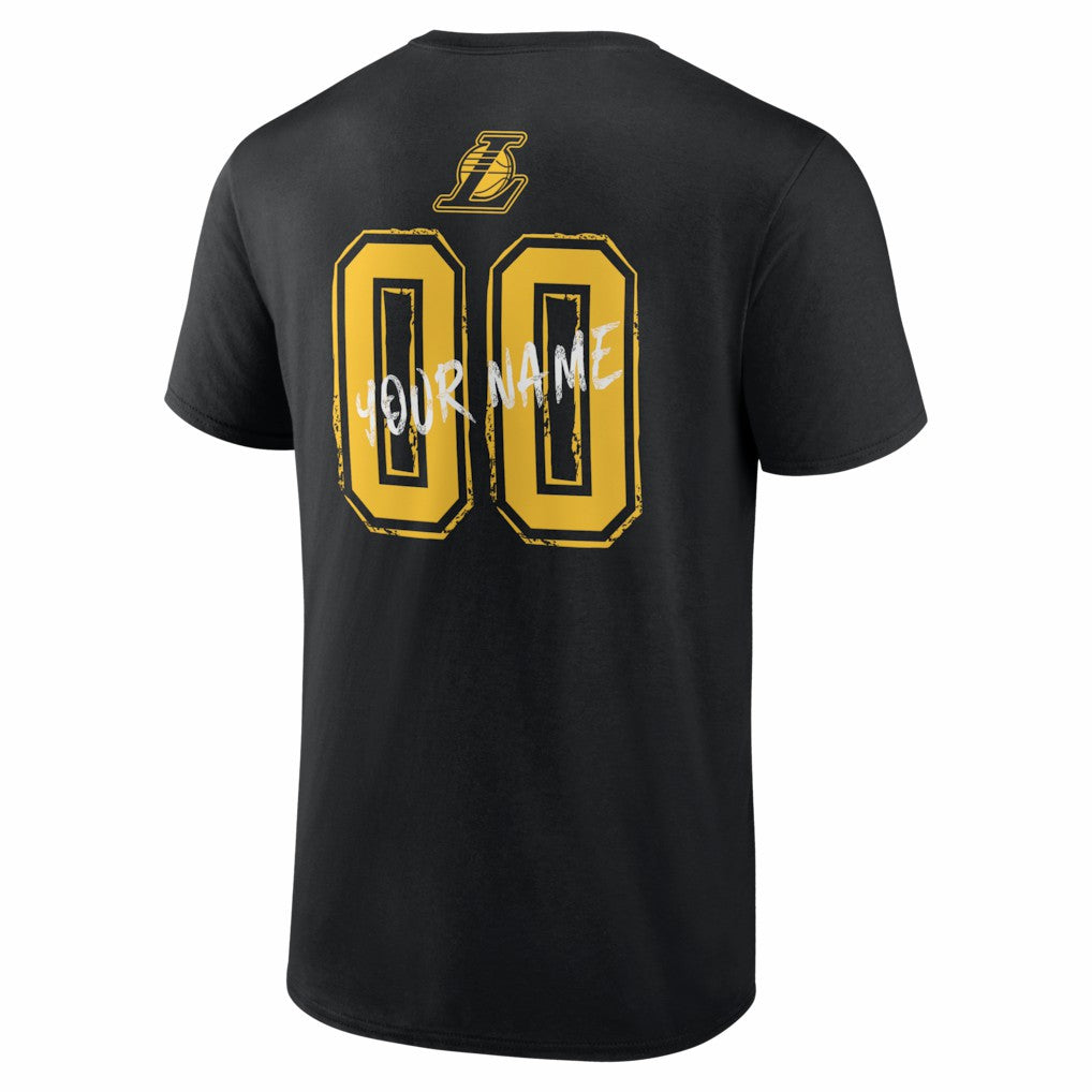 Los Angeles Lakers Big & Tall Hustle Personalized Name & Number T-Shirt Black