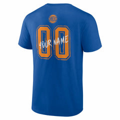 New York Knicks Big & Tall Hustle Personalized Name & Number T-Shirt Blue
