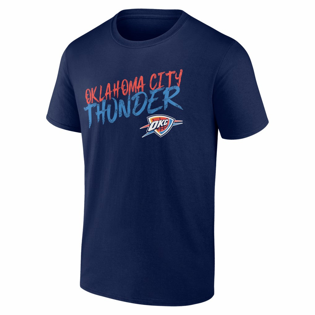 Oklahoma City Thunder Big & Tall Hustle Personalized Name & Number T-Shirt Navy