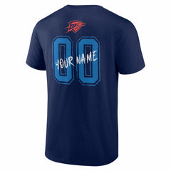 Oklahoma City Thunder Big & Tall Hustle Personalized Name & Number T-Shirt Navy