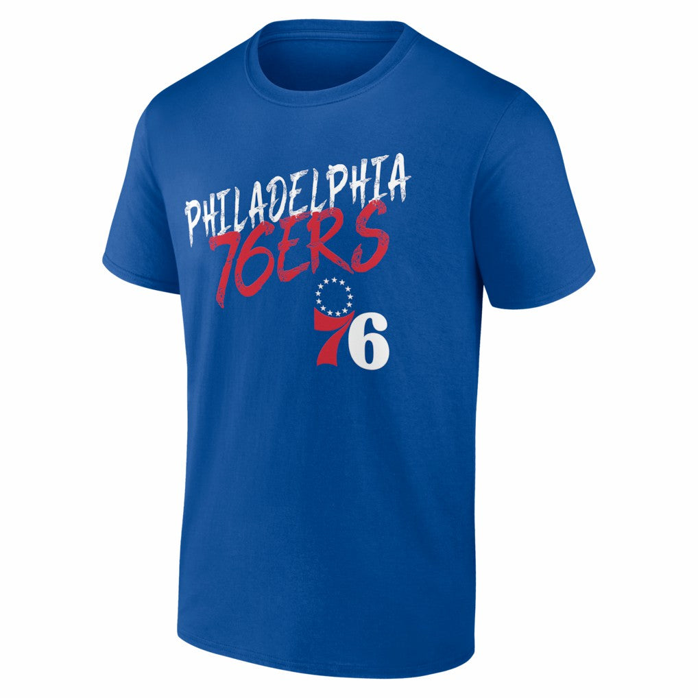 Philadelphia 76ers Big & Tall Hustle Personalized Name & Number T-Shirt Royal
