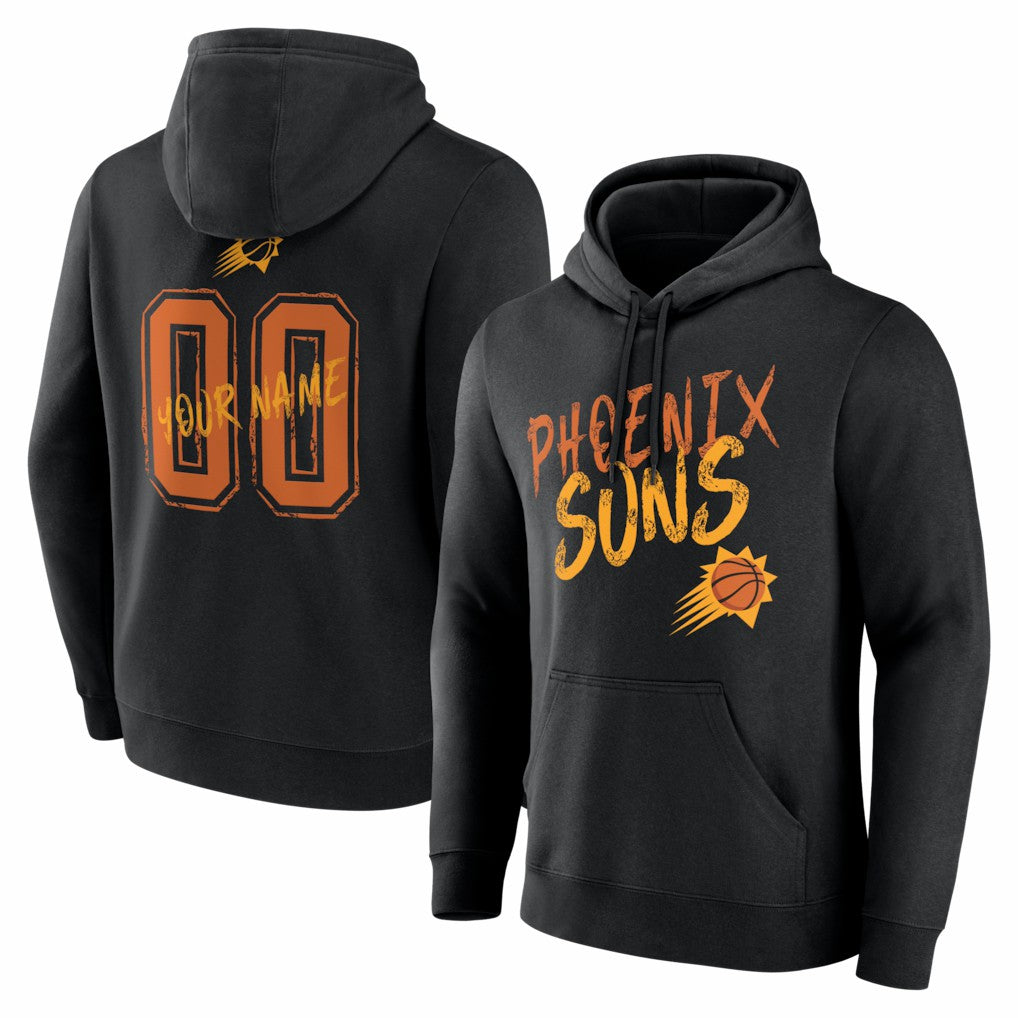 Phoenix Suns Big & Tall Hustle Personalized Name & Number Hoodie Black