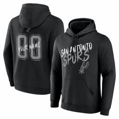 San Antonio Spurs Big & Tall Hustle Personalized Name & Number Hoodie Black