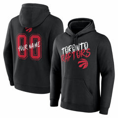 Toronto Raptors Big & Tall Hustle Personalized Name & Number Hoodie Black