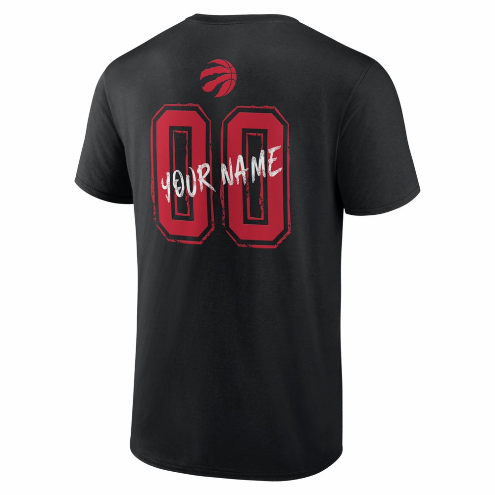 Toronto Raptors Big & Tall Hustle Personalized Name & Number T-Shirt Black