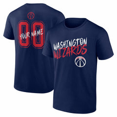 Washington Wizards Big & Tall Hustle Personalized Name & Number T-Shirt Navy