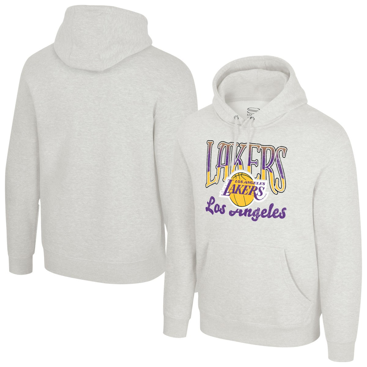 Los Angeles Lakers Stadium Essentials Unisex Sky High Hoodie Oatmeal