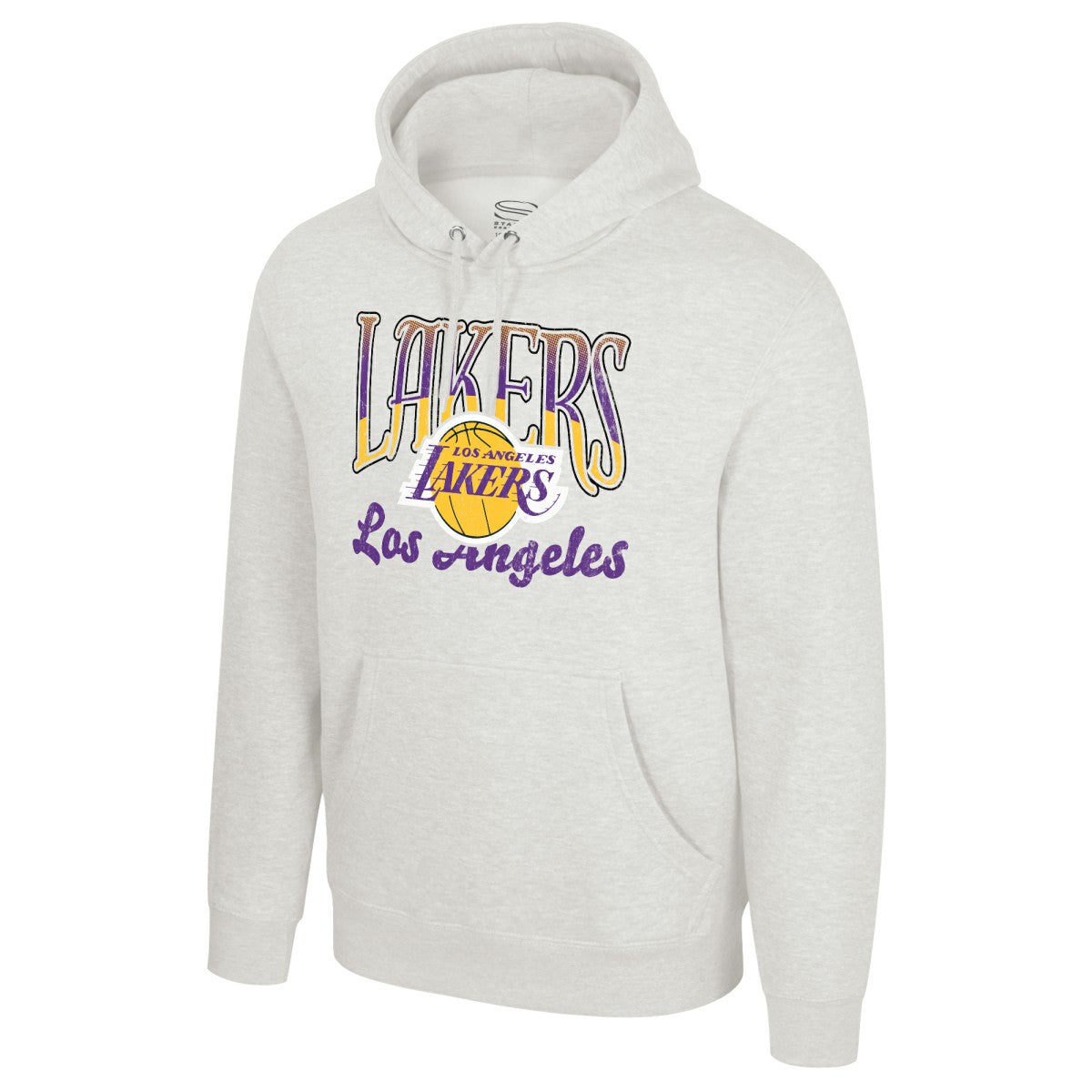 Los Angeles Lakers Stadium Essentials Unisex Sky High Hoodie Oatmeal