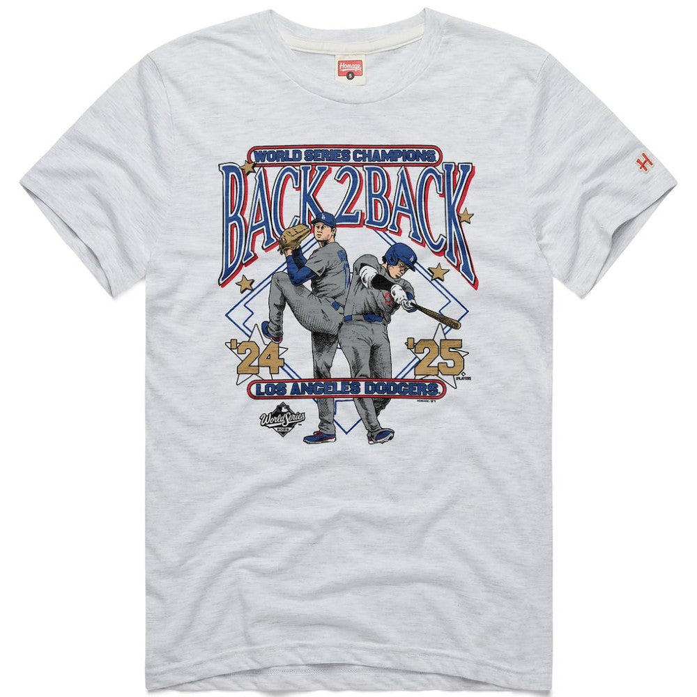 Shohei Ohtani Los Angeles Dodgers Homage Unisex 2026 Gold Collection Back-to-Back World Series Champions Tri-Blend T-Shirt Outlet