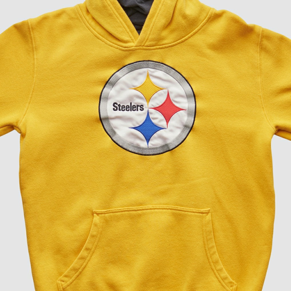 Pittsburgh Steelers NFL 2000s Hooded Pullover Sweatshirt - Yellow Vintage - Fanatics