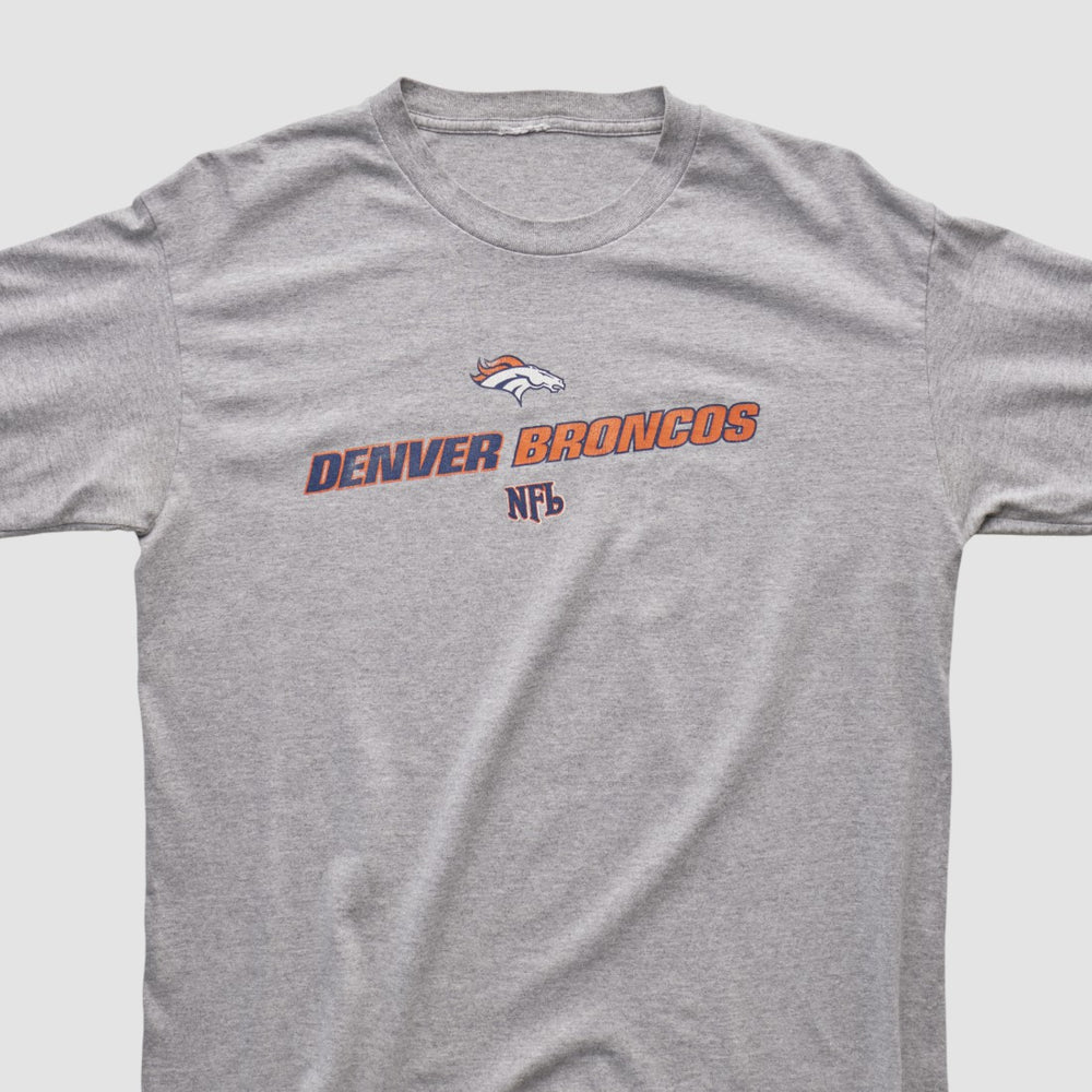 Denver Broncos 2000s Long Sleeve T-shirt - Heather Gray Vintage - Fanatics