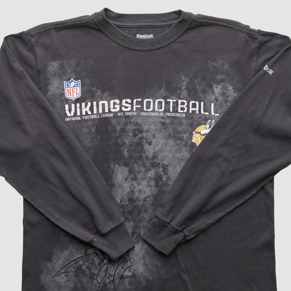 Minnesota Vikings Reebok 2000s Long Sleeve T-shirt - Black Vintage - Fanatics