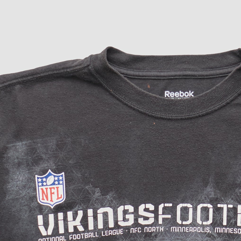Minnesota Vikings Reebok 2000s Long Sleeve T-shirt - Black Vintage - Fanatics