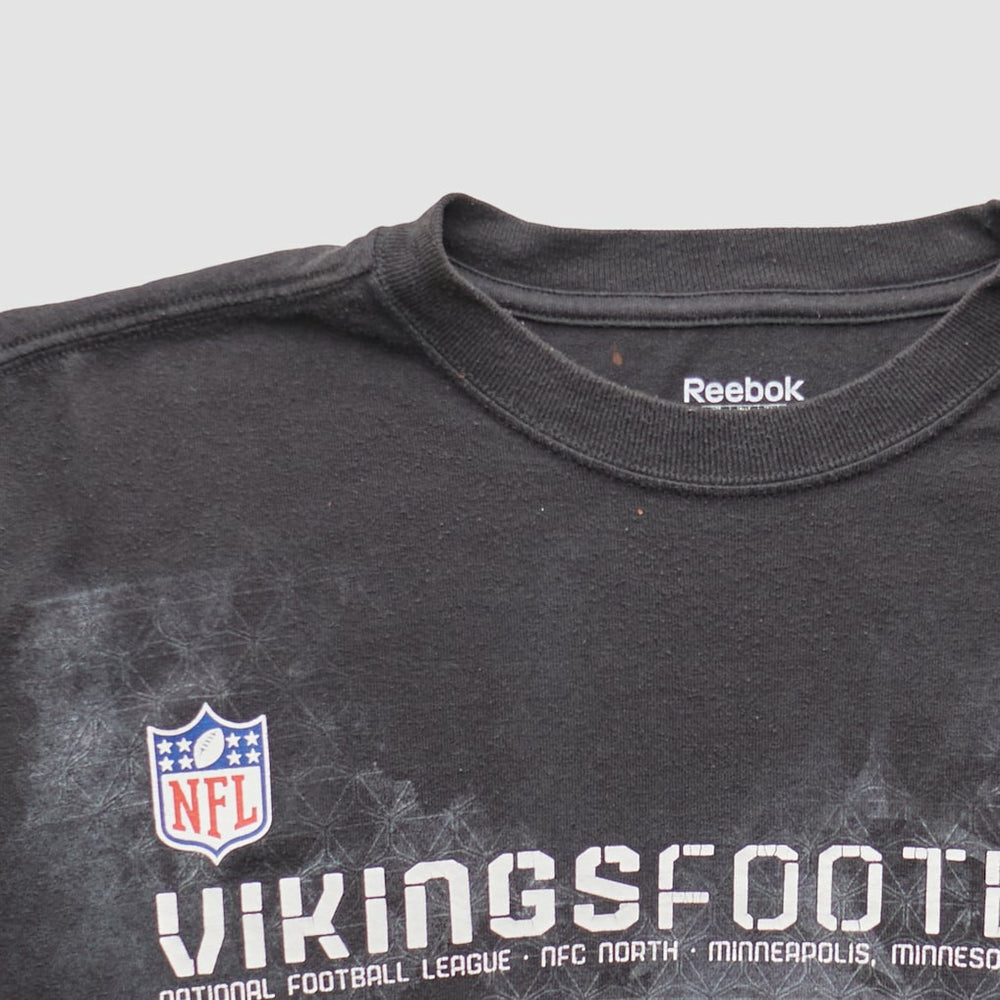 Minnesota Vikings Reebok 2000s Long Sleeve T-shirt - Black Vintage - Fanatics