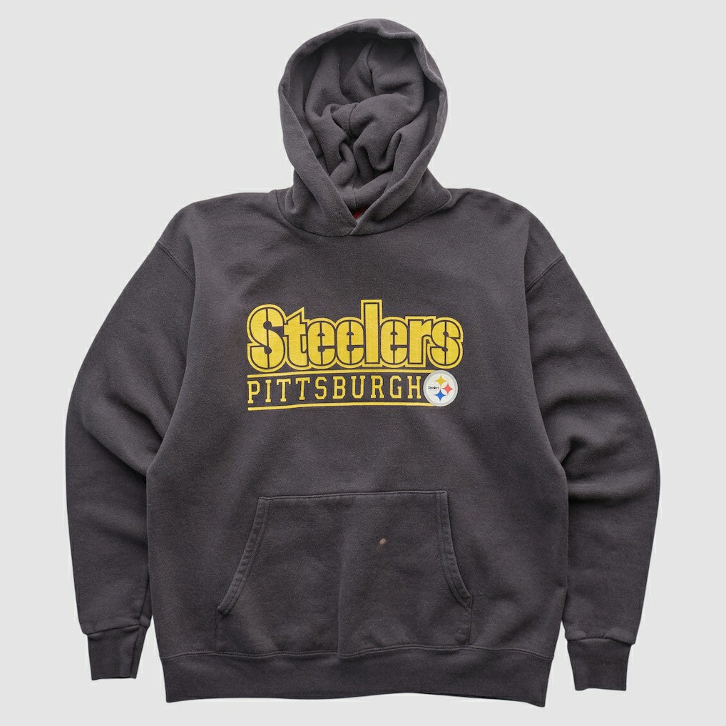 Pittsburgh Steelers NFL 2000s Hooded Pullover Sweatshirt - Charcoal Vintage - Fanatics