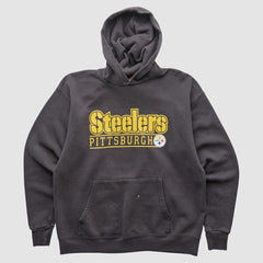 Pittsburgh Steelers NFL 2000s Hooded Pullover Sweatshirt - Charcoal Vintage - Fanatics