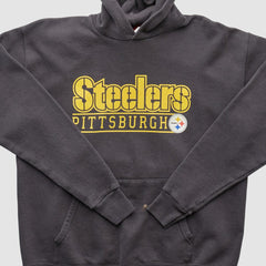 Pittsburgh Steelers NFL 2000s Hooded Pullover Sweatshirt - Charcoal Vintage - Fanatics